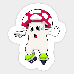 Mushroom Inline skating Roller skates Sticker